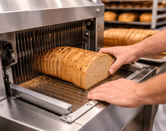 Brot zerbröckelt beim Schneiden