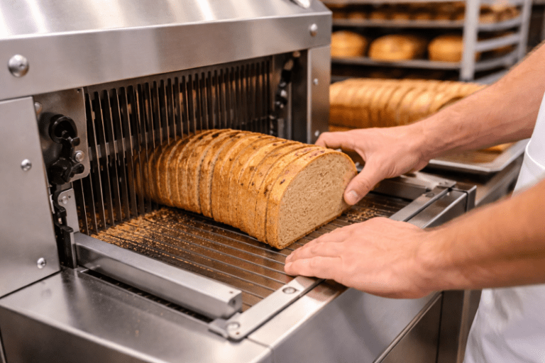 Brot zerbröckelt beim Schneiden